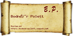 Bodnár Polett névjegykártya